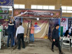 برپایی موکب کارکنان شرکت ملی پخش فرآورده های نفتی منطقه ایلام در مسیر بازگشت زائران