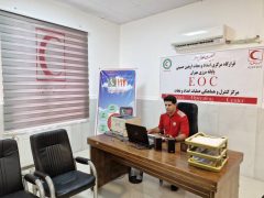 استقرار مرکز کنترل و هماهنگی عملیات امداد و نجات جمعیت هلال‌احمر ایلام در قرارگاه مرزی مهران