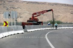 نصب ۹ کیلومتر حفاظ بتنی در جاده‌ های ایلام